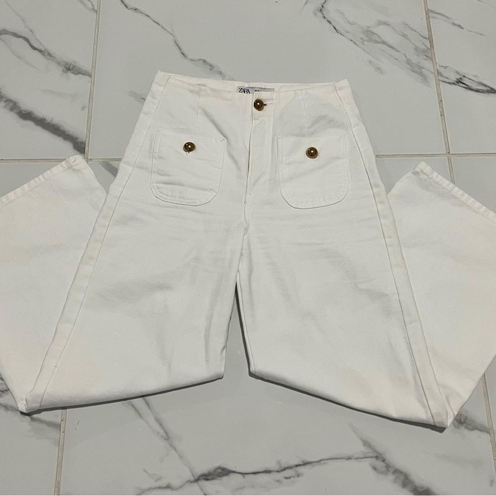 ZARA cropped bell bottom pants